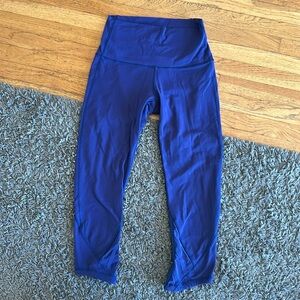 Lululemon Cropped Leggings with Sheer Bottom Size 6
